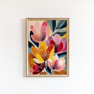 Abstract Floral Print: Modern Botanical Wall Art (Digital Download)