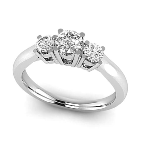 14k White Gold Lab Grown Diamond VS DEF 1 1/2 CTW 3-Stone Engagement Ring 14k White Gold Lab Grown Diamond VS DEF 1 1/2 CTW 3-Stone Engagement Ring