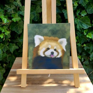 Stampa dell'illustrazione del panda rosso