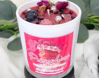 Candela rituale della dea Persefone ~ Regina degli inferi / Candela della dea / Candela dell'altare di Persefone / Stregoneria