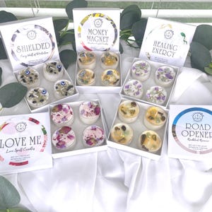 Tea Lights candles | Intention | Ritual Candles | Spell Candle | Herbal Intention Candles | Intention Candle with Crystals