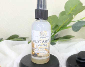 Palo Santo Aura Mist: Crystal Infused Energy Cleansing Spray