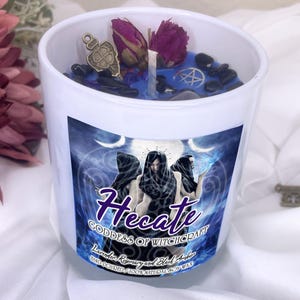 Hecate Goddess Ritual Candle | Dark Goddess | Goddess Candle | Goddess of Magic and Witchcraft | Mistress of the Crossroads | Witchcraft