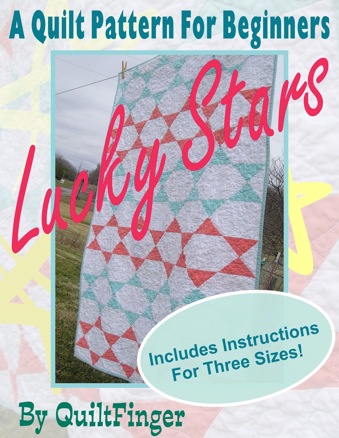 Lucky Stars - A Modern Star Quilt Pattern for Beginners PDF Download - Etsy