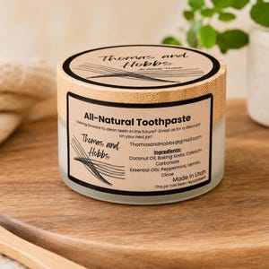 Natural Toothpaste Fluoride Free | Coconut Oil & Baking Soda Toothpaste | Vegan Oral Care | Handmade in Utah