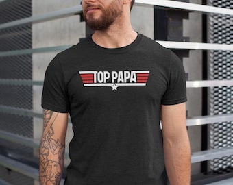 Top Papa T-Shirt – Retro Pilot Dad Tee, Father's Day Gift