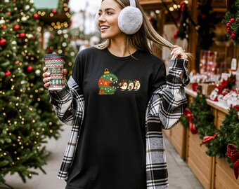 Retro Christmas Pac-Man Gamer Shirt | Funny Holiday Tee