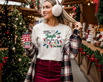 Funny Christmas Graphic Tee | Jingle Some of the Way, Cozy Holiday Top