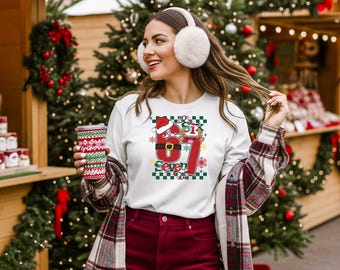 Christmas 67 Seven Shirt, Santa Reindeer Holiday Graphic Tee