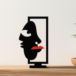 Face Figurine Home Decor, Table Decor, Wooden Home Decor, Handmade