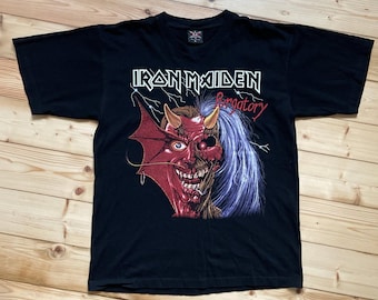 Maglietta vintage Red Rock of the T-Shirts Iron Maiden Purgatory