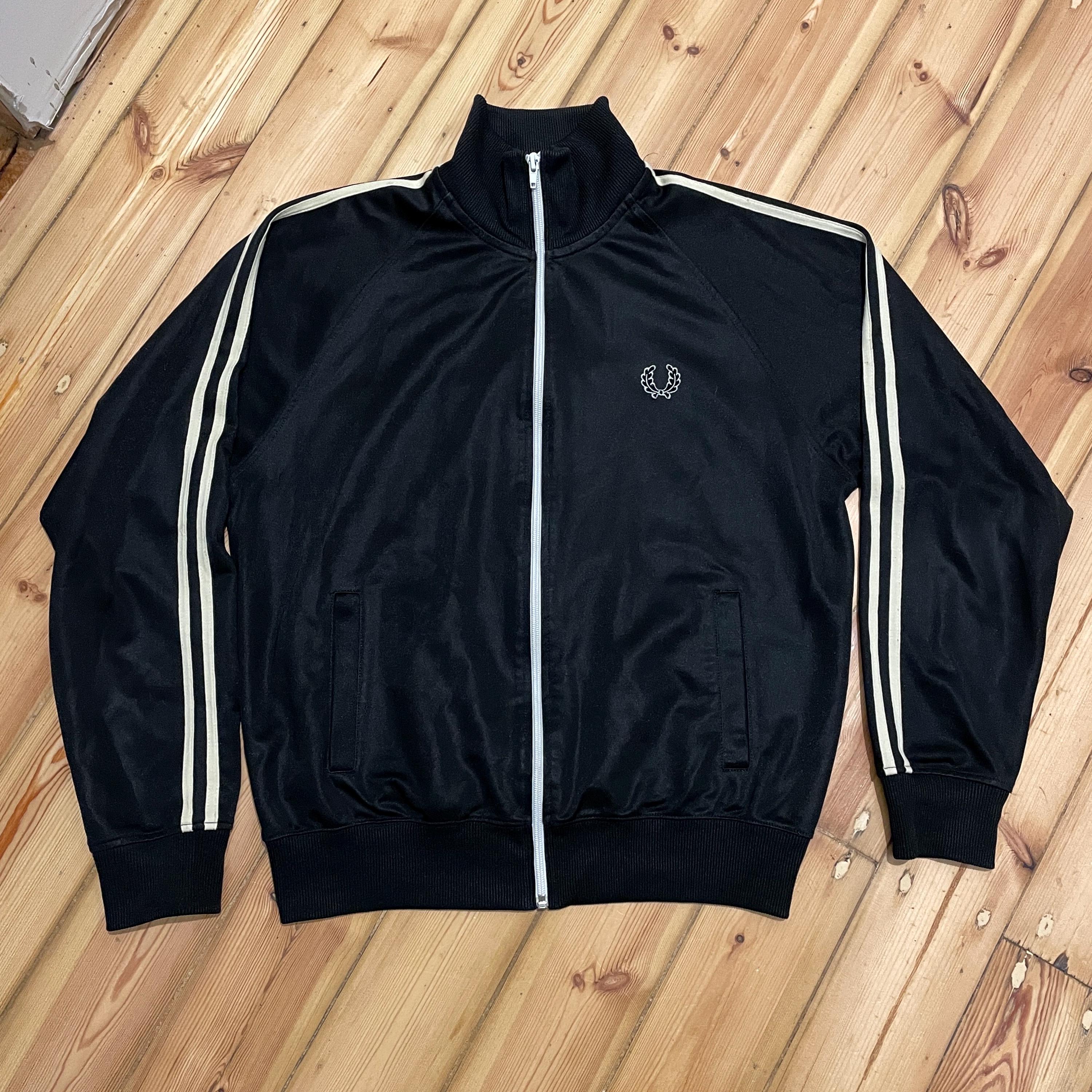 Vintage Fred Perry Track Jacket Black – Retro Sportswear, Classic
