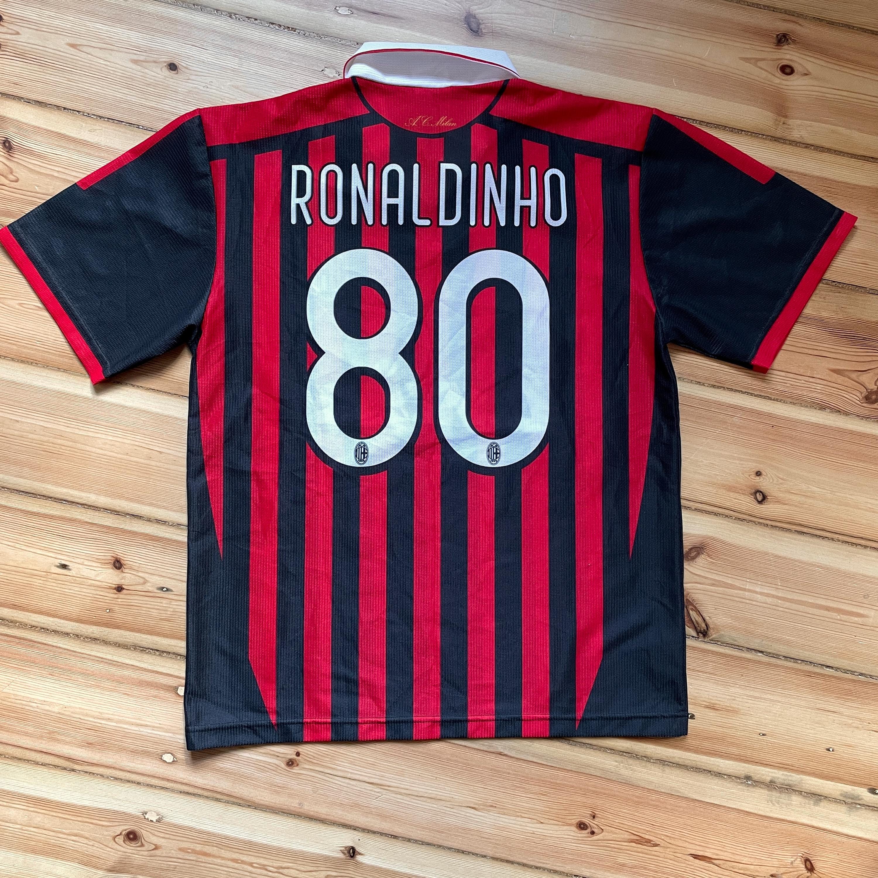 AC Milan Ronaldinho #80 Home Jersey | 3R Sport Official Licensed