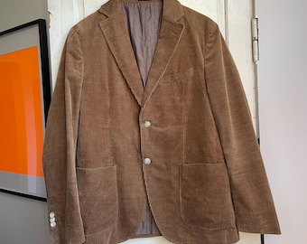 Massimo Dutti Corduroy Blazer Jacket Brown EU 52 / UK 42 Sport Coat