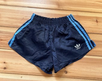 Vintage Adidas Glanz Nylon Sprinter Shorts - 80s Retro Running - Blue D5 S