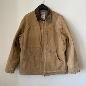 Vintage Carhartt C61 met sherpa gevoerde jas maat L beige