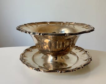 Vintage versilberte Schale: Schwedische Obstvase, Marke: ALENS