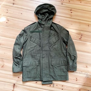 Austrian Bundesheer M65 Field Jacket Military Surplus Olive OD Hooded L/XL