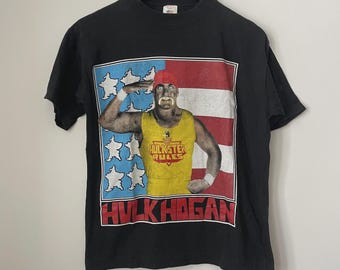 Hulk Hogan 90s Vintage Hulkster Rules Wrestling WWF T-Shirt Size S/M