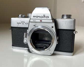 35mm Minolta SR-T 101 Camera With Original Leather Case and Strap