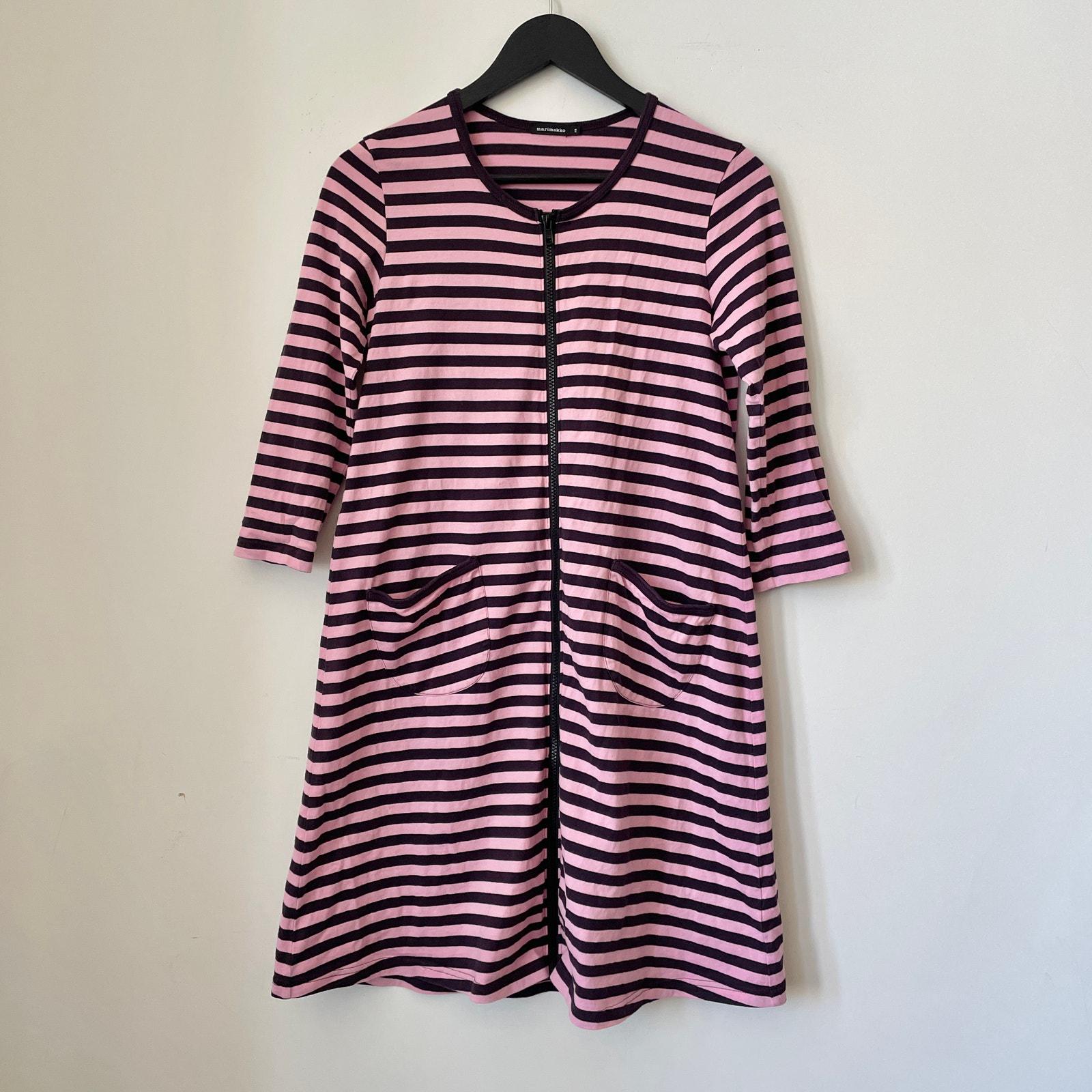 Marimekko Tiia Pink/Brown Tunic Dress Size XS