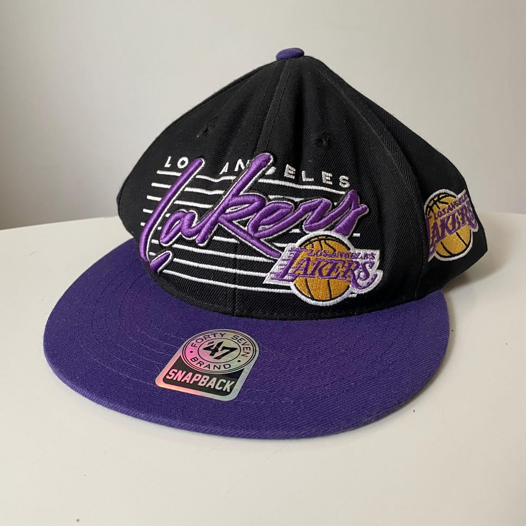 Vintage 90s LA Lakers 3D Snapback Hat - '47 Brand - Etsy