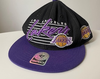 Vintage 90s LA Lakers 3D Snapback Hat - &#39;47 Brand