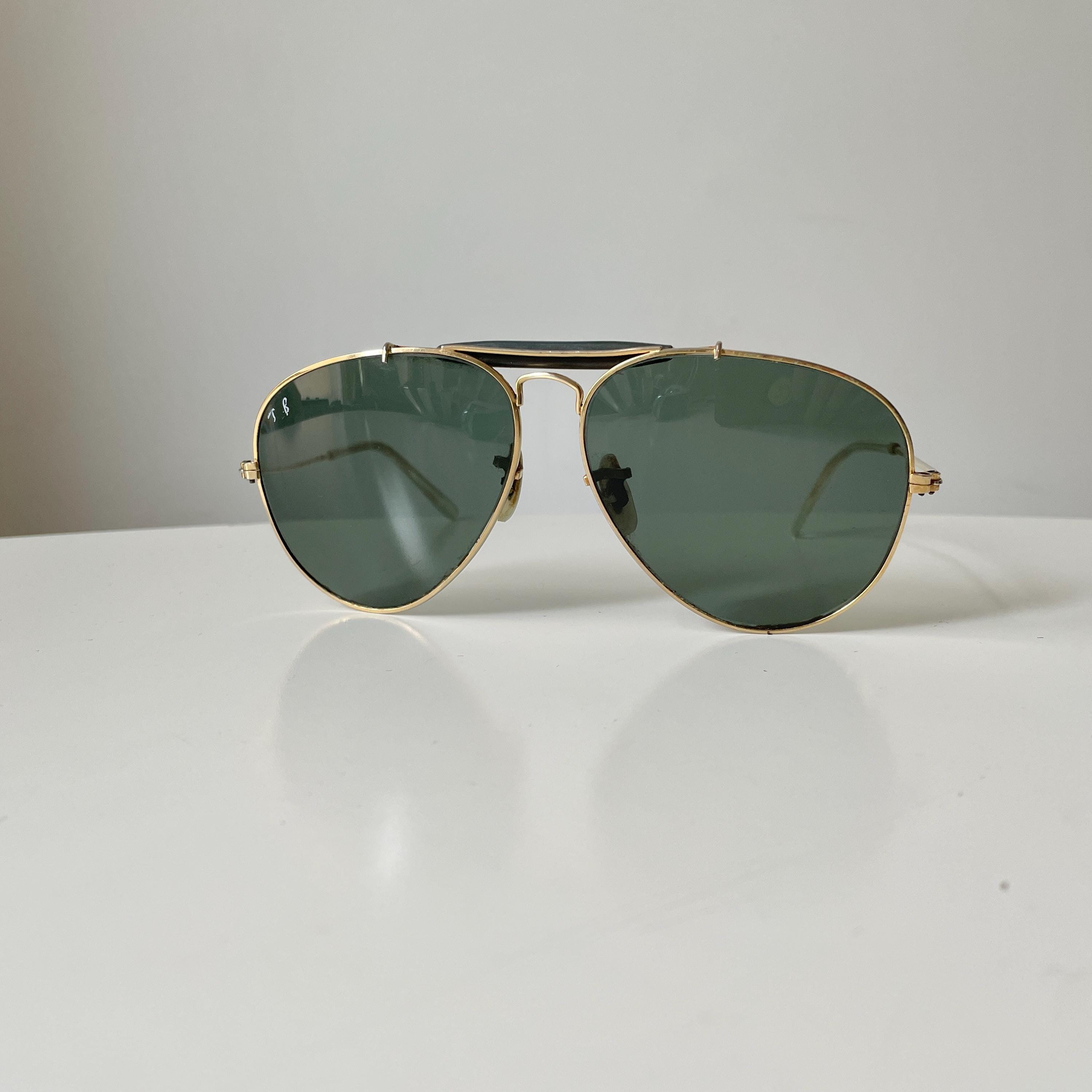 1970's VINTAGE B&L RAY-BAN AVIATOR TRU GREEN LENSES. USA | eBay