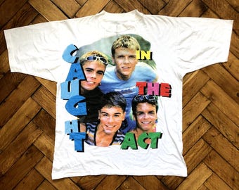 Vintage 90s Caught in the Act Band T-shirt Dance Pop Rock C.I.T.A.