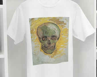 Van Gogh Skull T-Shirt - Minimalist Art Tee | Vintage Anatomy Print | Art Lover Gift