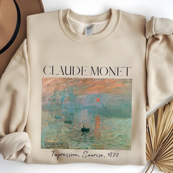 Claude Monet 'Impression, Sunrise' Sweatshirt, Impressionism Art