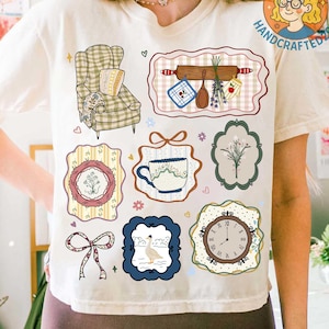 Mormor Core PNG, Höna i boet PNG, Vintagestil, Cottagecore PNG, Mormorströja Design, Second Hand Decor PNG Digital Nedladdning, Trendig Design