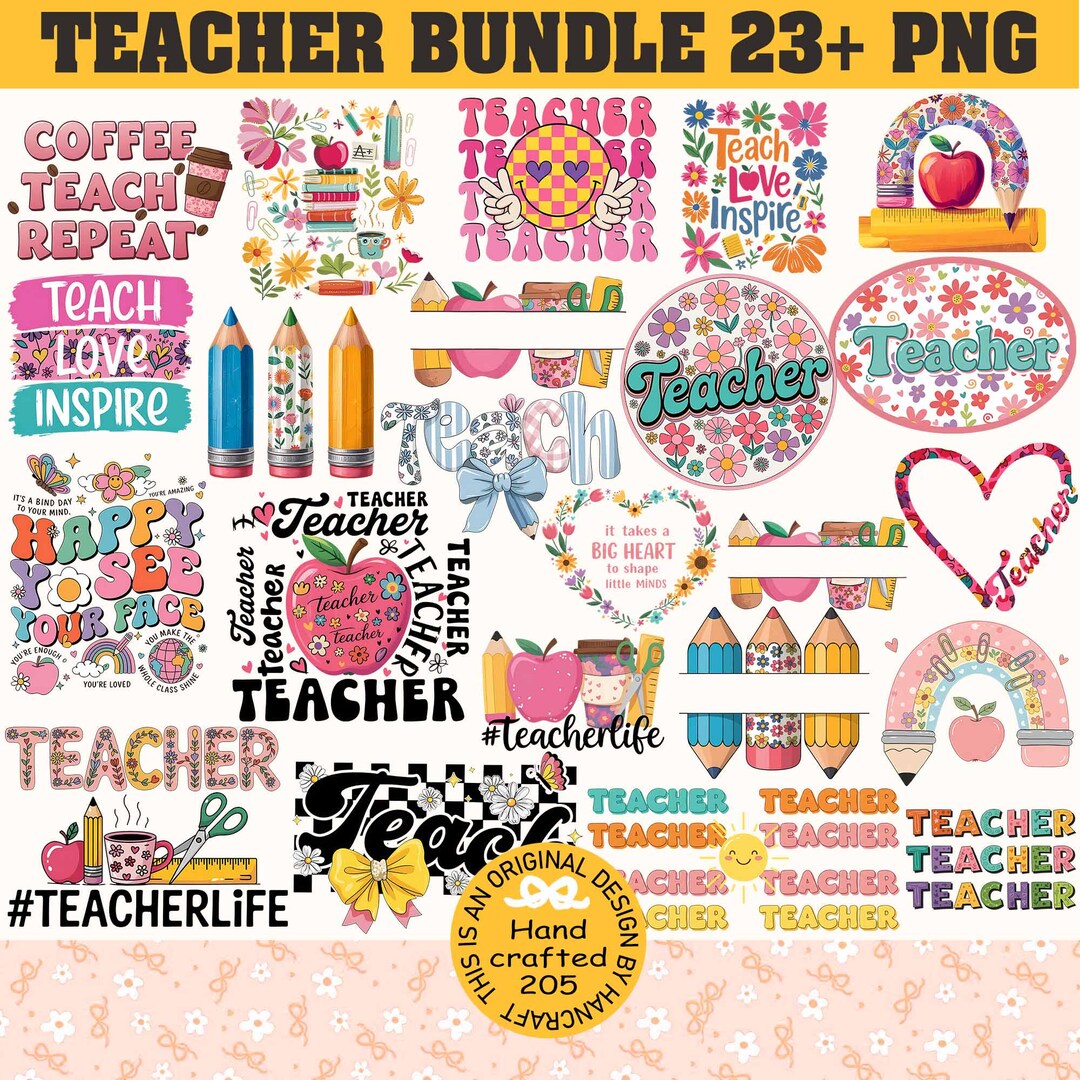 Teacher Bundle Png, Teacher Png, Last Day School Png, Teacher Life Png ...