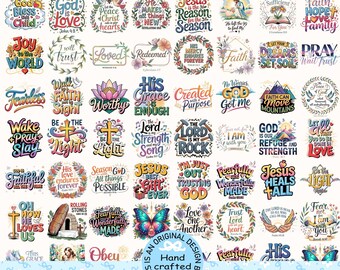 Christian Bundle 50+ Png, Jesus Png, Faith Cross Png, Scripeture Png, Bible Verse Png, Psalm Png, Religious Png, Christian Png,Png For Shirt