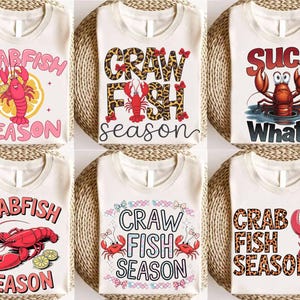 Crawfish Bundle Png, Crawfish Season Preppy Png, Crawfish Png, Feisty And Spicy Png, Funny Crawfish Png,Glitter Leopard Crawfish Sublimation