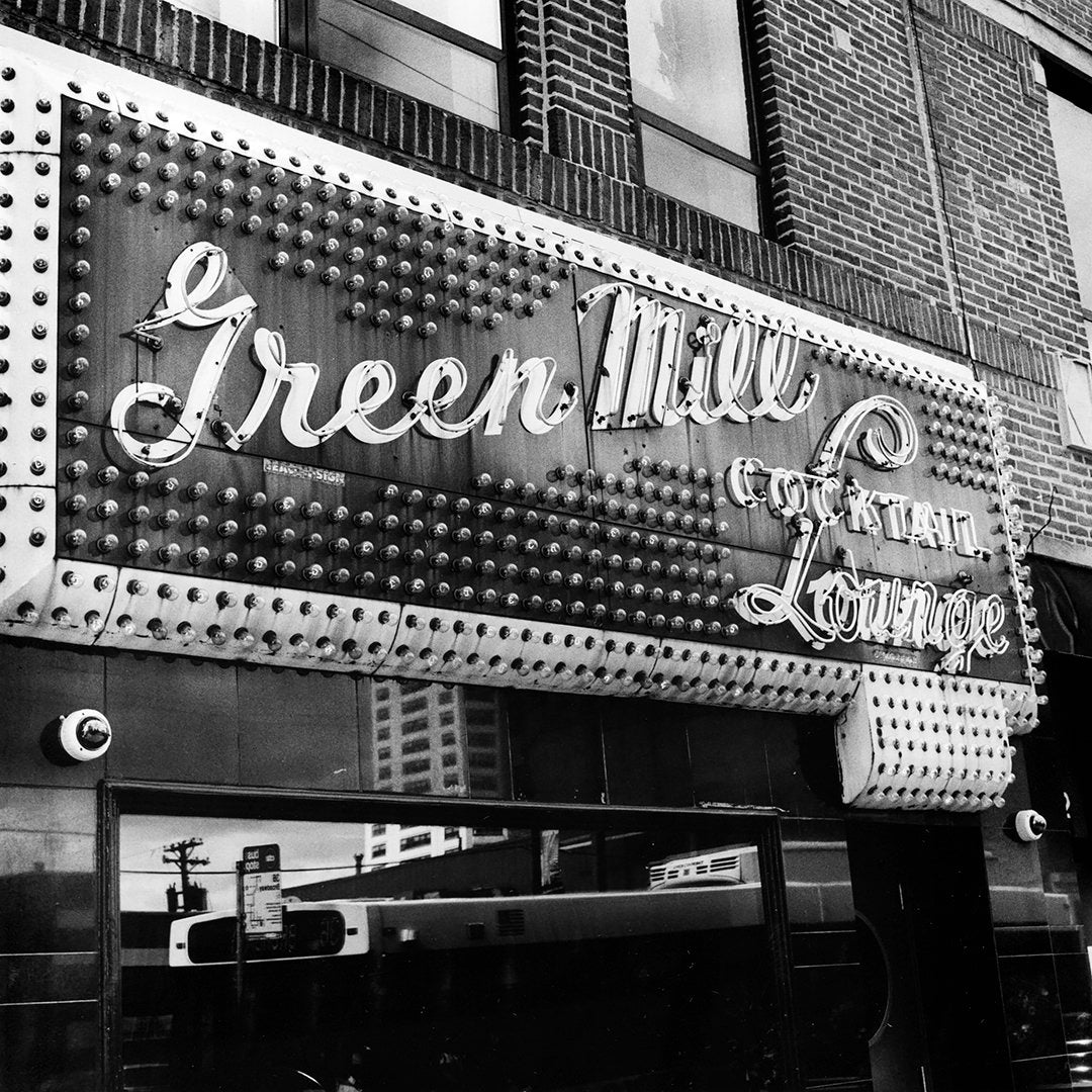 Green Mill Sign in Chicago: Black and White Photo - Etsy