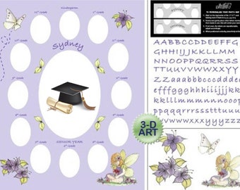 LAVENDER FAIRY - School Years Photo Mat - School Days Photo Mat - School Days Mat - PHOTOMAT