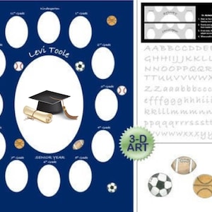 SPORTSBALLS - School Years Photo Mat - School Days Photo Mat - School Years Mat - Navy Blue