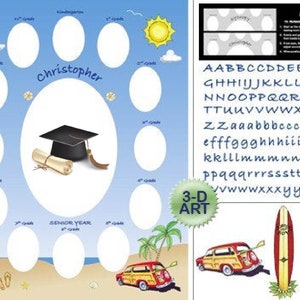 HAWAIIAN SURFER JUNGE - Schuljahre Fotomatte - Schultage Fotomatte - Schuljahre Fotomatte - Fotomatte