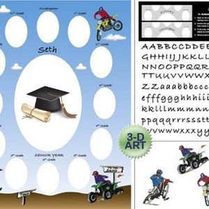DIRTBIKES & QUAD - School Years Photo Mat - School Days Photo Mat - School Years Mat -  PHOTOMAT