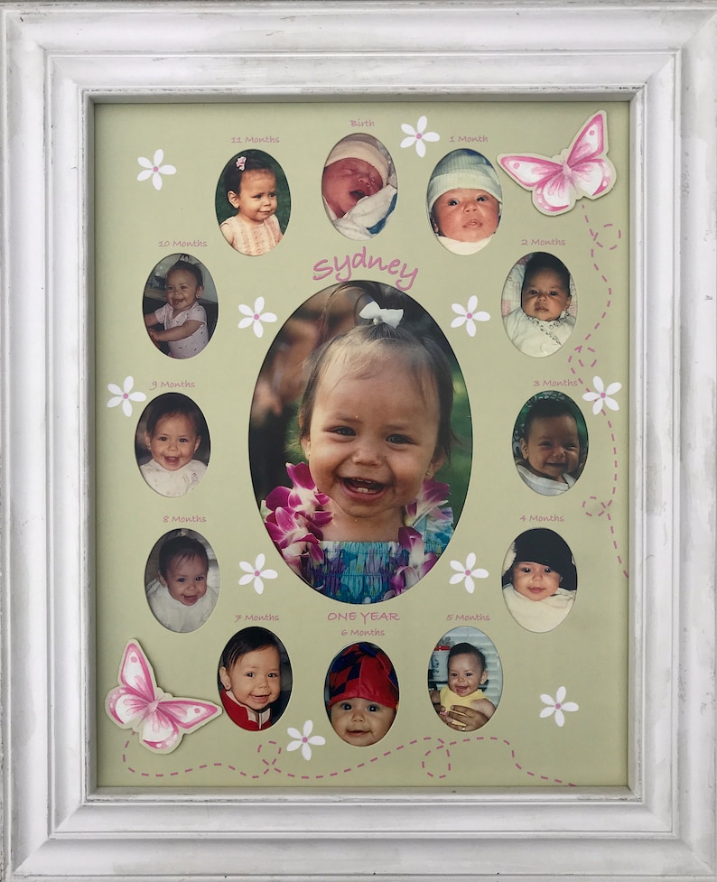Babys First Year Photo Mat First Year Collage Baby Etsy