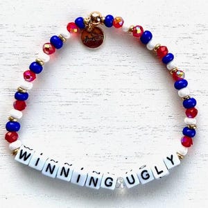 Word Bracelet, Friendship Bracelet, Jewelry, Beaded Bracelet, Chicago White Sox, White Sox Jewelry, White Sox, Winning Ugly