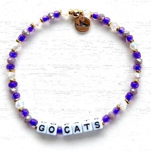 Word Bracelet, Friendship Bracelet, Jewelry, Beaded Bracelet, Kansas State, K State