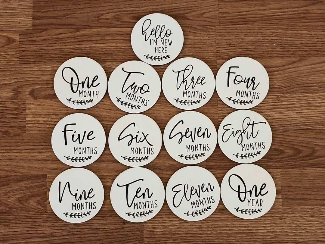 Baby Milestone Signs Milestone Baby Milestone Prop Etsy