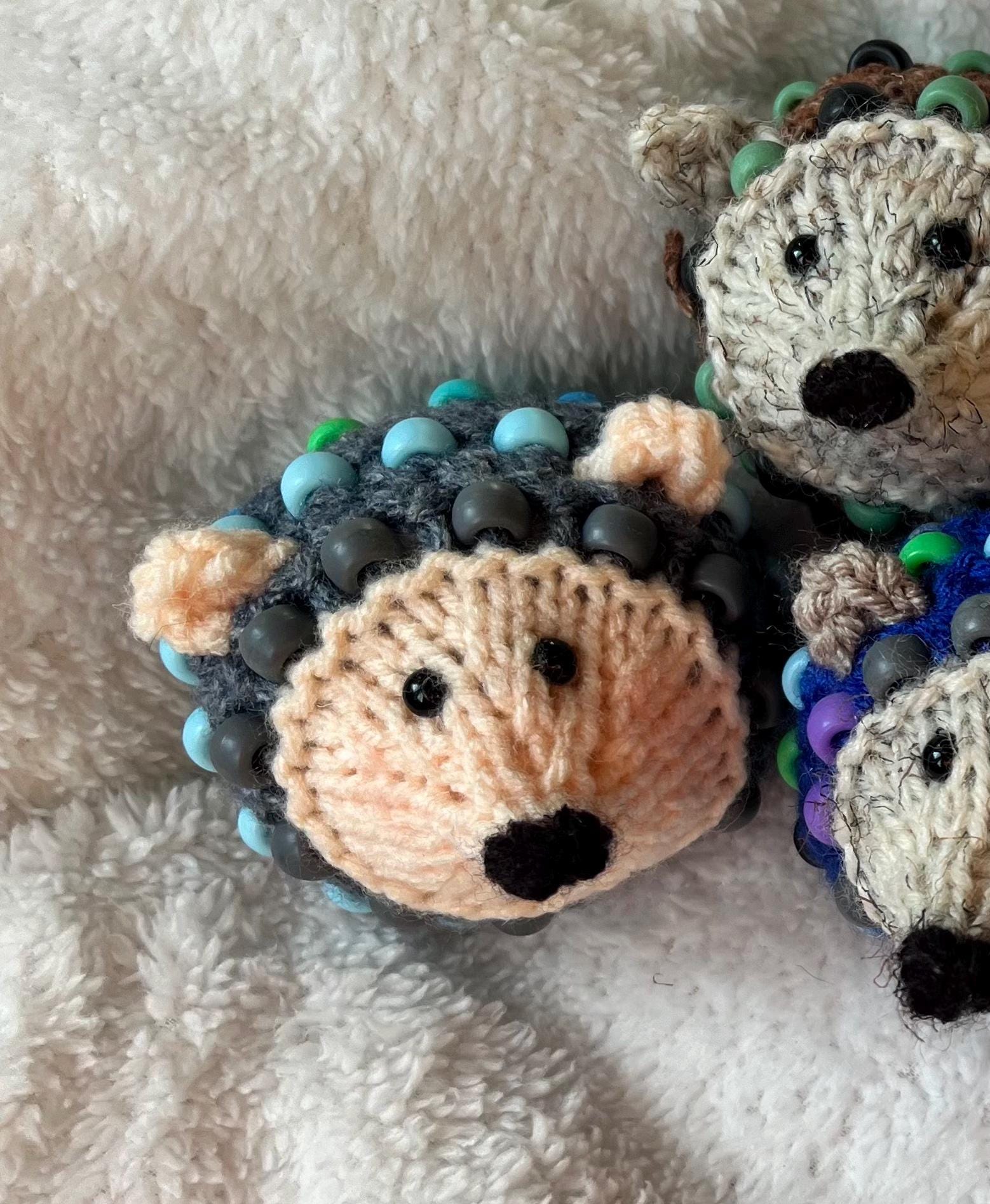 35 Hedgehog Crochet Patterns for Cute Woodland Amigurumi Gifts 19 Beaded Hedgehog ~ a Combination Pattern of Knit & Crochet