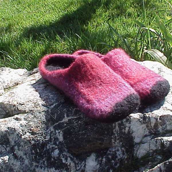 Easier Felted Clogs for Wm & Men - super comfy, easy, fast, great gift or craft show item!