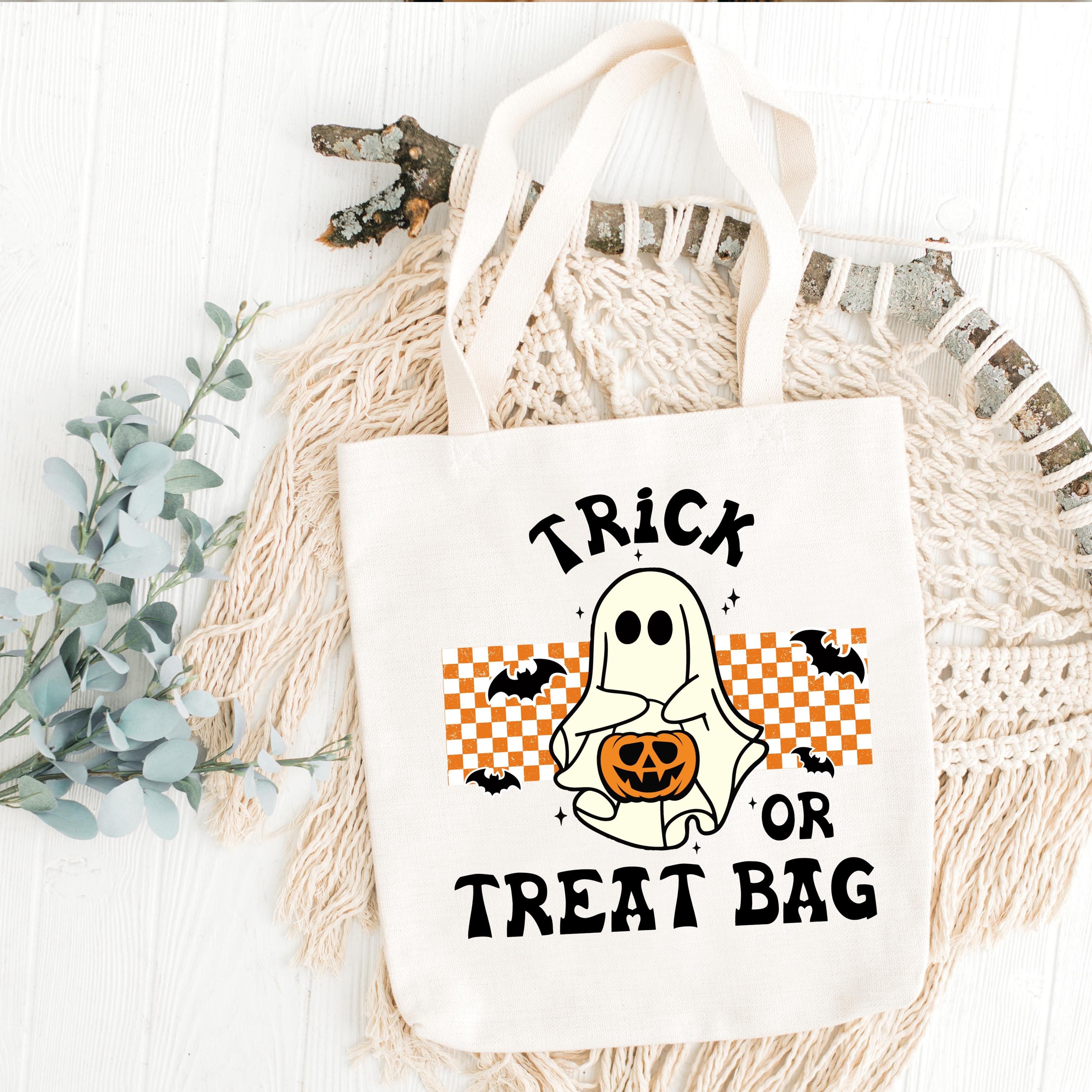 Trick or Treat Bag SVG, Kids Halloween Svg, Retro Ghost Png, Bag of ...