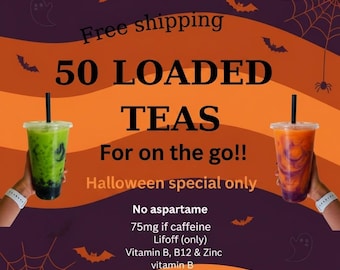 50 Loaded tea liftoff only , 75MG of caffeine per tea