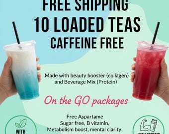10 Caffeine-Free Beauty Tea: Collagen Protein Drink - 10 Servings