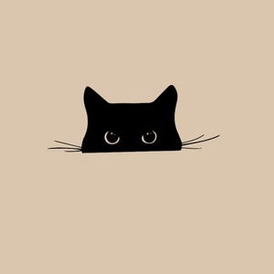 猫のPNGファイル、かわいい猫のPNGファイル、黒猫のデジタルダウンロード、猫の覗き見ファイル、女性用おもしろシャツファイル、猫好きへのギフト、猫ママ